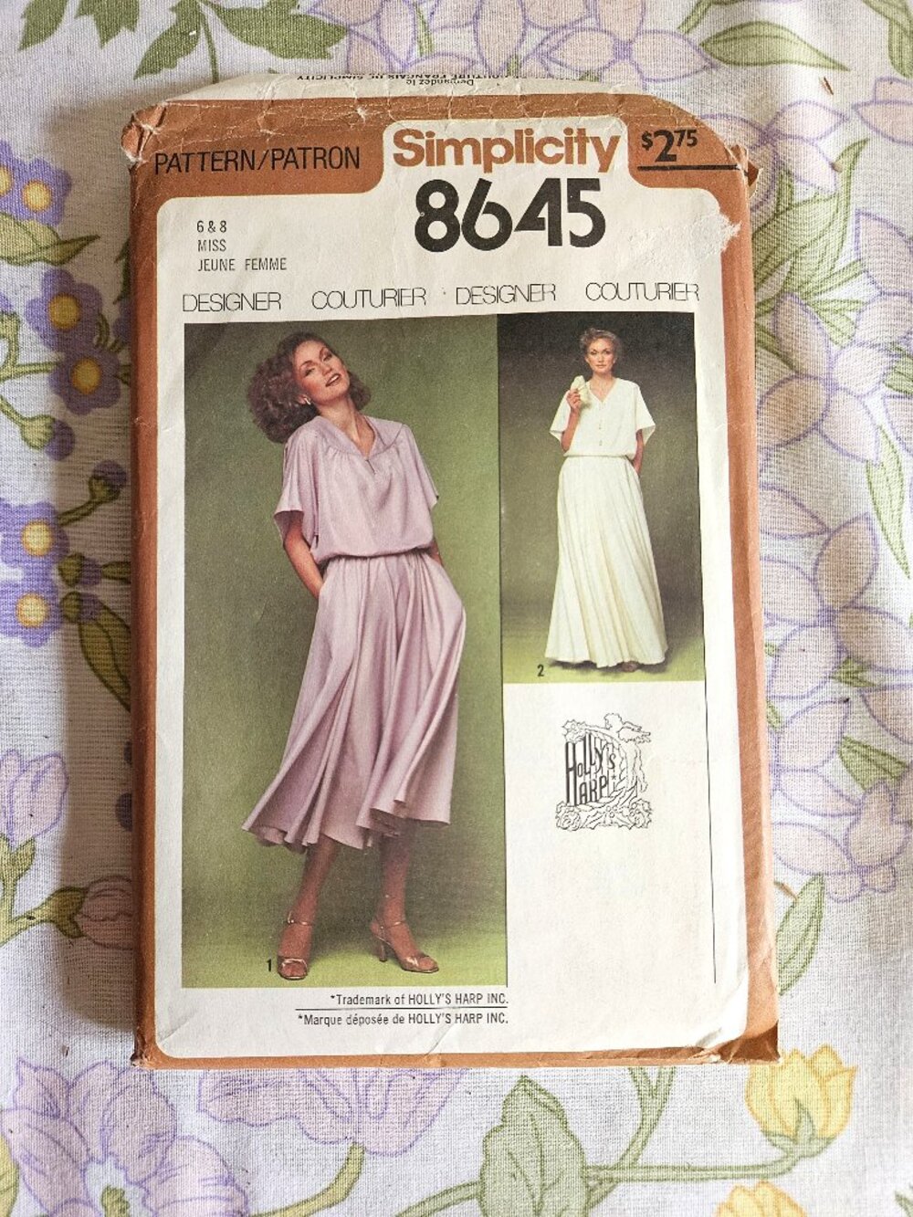 Vintage 1978 Sewing Pattern UNCUT Simplicity 8645 Size 6 & 8